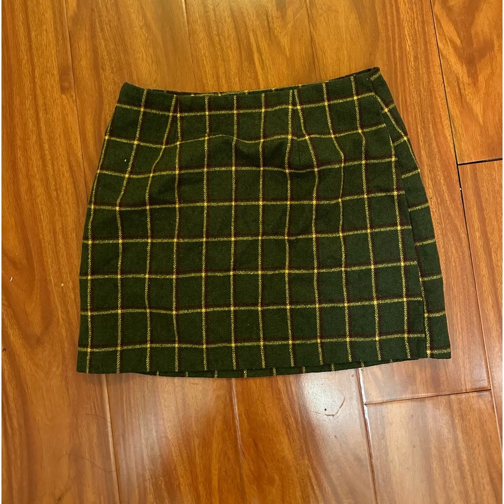 Green Plaid Skirt